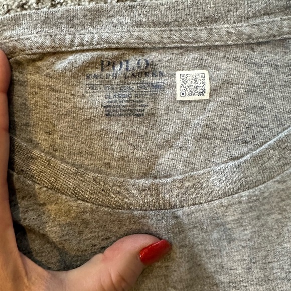POLO RALPH LAUREN XXL Heathered Gray Short Sleeve Tee R $60 - Picture 3 of 5